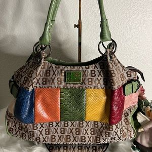 BNX Multi Patch Canvas Handbag